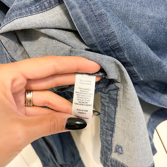 NWOT Betabrand Button Down Chambray - Picture 5 of 5